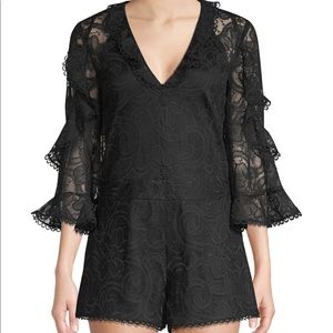 Alexis ‘Geneva’ Black Lace Romper